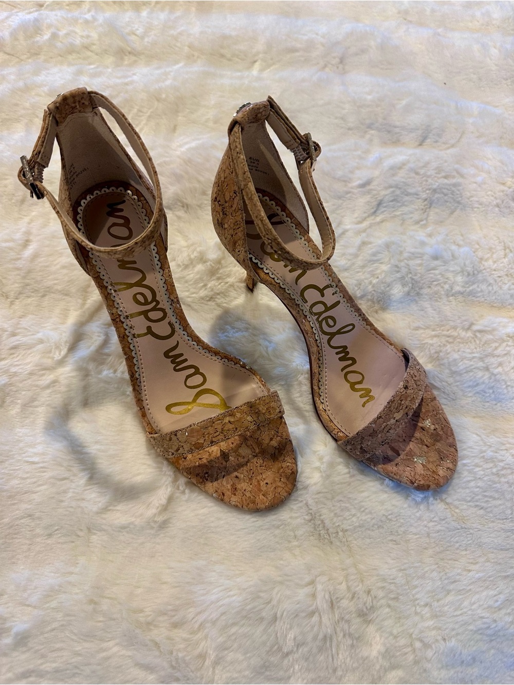 Sam Edelman Patti Heeled Cork Sandal Size 6.5
